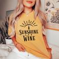 Sunshine And Wine Drinking Women's Oversized Comfort T-shirt Mustard