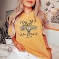 I Only Talk To God When I Need A Favor Bull Skull Western Women's Oversized Comfort T-shirt Mustard