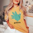 Turkey Gobble Glove Thanksgivin Nurse Medical Thankful Nurse Women's Oversized Comfort T-shirt Mustard