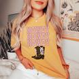 White Howdy Rodeo Western Country Southern Cowgirl Boots Women's Oversized Comfort T-shirt Mustard
