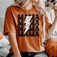 Baseball Mama Distressed Lightning Bolt Mom Women's Oversized Comfort T-shirt Yam
