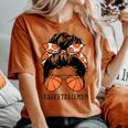Basketball Mom Messy Bun Proud Mama Basketball Sunshades Women's Oversized Comfort T-shirt Yam