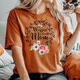 Blessed Mom Floral Mommy Women's Oversized Comfort T-shirt Yam