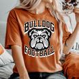 Bulldogs Football Game Day Print Mom Dad Black Women's Oversized Comfort T-shirt Yam