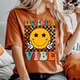 Eleven Is A Vibe 11Th Birthday Groovy Boys Girls 11 Year Old Women's Oversized Comfort T-shirt Yam
