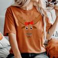 Floral Moose Animal Halloween Costume Women's Oversized Comfort T-shirt Yam