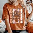 Momster Spooky Mama Groovy Halloween Costume For Moms Women's Oversized Comfort T-shirt Yam
