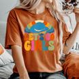 Lets Go Girls Cowgirls Hat Country Western Cowgirl Women's Oversized Comfort T-shirt Yam
