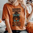 Hysterectomy Recovery Products Uterus Messy Bun Leopard Women's Oversized Comfort T-shirt Yam