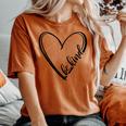 Be Kind Heart Unity Day Orange Kindness Anti Bullying Women's Oversized Comfort T-shirt Yam