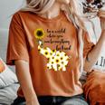 Be Kind Sign Language Elephant Sunflower Quote Idea Women's Oversized Comfort T-shirt Yam