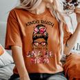Kinda Busy Being A Snake Mom Messy Bun Floral Women's Oversized Comfort T-shirt Yam