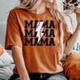 Lightning Bolt Mama Softball Baseball Sport Mom Mother's Day Women's Oversized Comfort T-shirt Yam