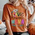 I Love Being Called Mama Mom Daisy Flower Cute Women's Oversized Comfort T-shirt Yam