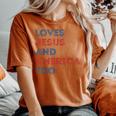 Loves Jesus And America Too 4Th Of July Proud Women Men Women's Oversized Graphic Print Comfort T-shirt Yam