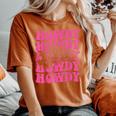 Rodeo White Howdy Western Retro Cowboy Hat Southern Cowgirl Women's Oversized Comfort T-shirt Yam