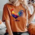 Rooster Country Decor Chicken Gallo Farm Women's Oversized Comfort T-shirt Yam