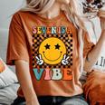 Seven Is A Vibe 7Th Birthday Groovy Boys Girls 7 Years Old Women's Oversized Comfort T-shirt Yam