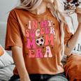In My Soccer Mom Era Groovy Soccer Mom Life Women's Oversized Comfort T-shirt Yam