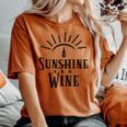 Sunshine And Wine Drinking Women's Oversized Comfort T-shirt Yam