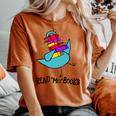 Teacher Library Read Mo Books Pigeon Reading Library Women's Oversized Comfort T-shirt Yam