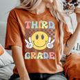 Third Grade Teachers Boys Girls Smile Face 3Rd Grade Team Women's Oversized Comfort T-shirt Yam