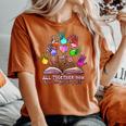 All Together Now Summer Reading 2023 Boho Flowers Floral Women's Oversized Comfort T-shirt Yam