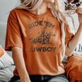 Vintage Cowgirl Womans Country Rideem Cowboy Horse Riding Women's Oversized Comfort T-shirt Yam