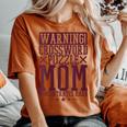 Warning Crossword Puzzle Mom Concentrates Hard Women's Oversized Comfort T-shirt Yam