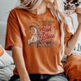 Western Cowgirl I Just Smile And Say God Bless Women's Oversized Comfort T-shirt Yam
