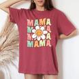 Cute Groovy Mama Matching Family Birthday Party Daisy Flower Women's Oversized Comfort T-shirt Chalky Mint