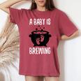 Halloween Pregnancy Announcement For A Baby Is Brewing Women's Oversized Comfort T-shirt Chalky Mint