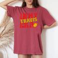 Retro Groovy In My Travis Era Football Theme Women's Oversized Comfort T-shirt Chalky Mint