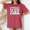 On Wednesdays We Wear Groovy Pink Women's Oversized Comfort T-shirt Chalky Mint