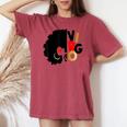 Black Birthday Melanin Girl Virgo Queen Women's Oversized Comfort T-shirt Crimson