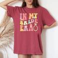 In My Bride Era Groovy Bachelorette Wedding Engagement Women's Oversized Comfort T-shirt Crimson