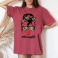 Classy Mommy Life With Leopard Pattern Shades Mommylife Women's Oversized Comfort T-shirt Crimson