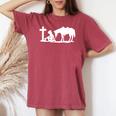 Cowgirl Horse Praying Cross Back Printed Women's Oversized Comfort T-shirt Crimson