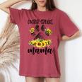 Cute Cocker Spaniel Mama Sunflower Dog Mom Women's Oversized Comfort T-shirt Crimson