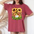 Cute Sunflower Gnome For Gardener And Cute Mom Summer Women's Oversized Comfort T-shirt Crimson