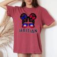 Haitian Heritage Month Haiti Haitian Girl Pride Flag Women's Oversized Comfort T-shirt Crimson