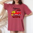 Happiness Is Being A Mom And Wife Sunflower For Women Women's Oversized Comfort T-shirt Crimson