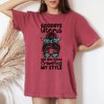 Hysterectomy Recovery Products Uterus Messy Bun Leopard Women's Oversized Comfort T-shirt Crimson