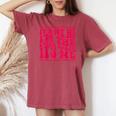 Its Me Hi I'm The Cheer Coach Groovy Retro Trendy Women's Oversized Comfort T-shirt Crimson