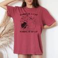 Karma Is A Cat For Girls Boys Karma Women's Oversized Comfort T-shirt Crimson