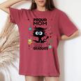 Proud Mom Of A Class Of 2023 Graduate Cool Black Cat Women's Oversized Comfort T-shirt Crimson