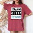 Straight Outta The Water Baptism 2023 Baptized In Christ Women's Oversized Comfort T-shirt Crimson