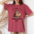 All Together Now Summer Reading 2023 Book Owl Reading Book Women's Oversized Comfort T-shirt Crimson