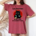 Never Underestimate A Cat Lady With A Chemistry Degree Women's Oversized Comfort T-shirt Crimson