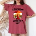 Never Underestimate An Old July Man Who Loves Whiskey Women's Oversized Comfort T-shirt Crimson